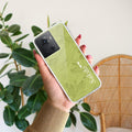 Customized luxury Mint Green leaves Transparent Silicon Case For OnePlus 10R 5G