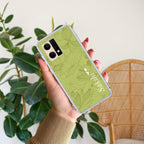 Customized luxury Mint Green leaves Anti Yellow Case For Oppo F21 Pro (4G)