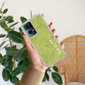 Customized luxury Mint Green leaves Anti Yellow Case For Oppo Reno 7 Pro 5G