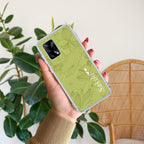 Customized luxury Mint Green leaves Anti Yellow Case For Oppo F19 / Oppo F19s
