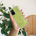 Customized luxury Mint Green leaves Anti Yellow Case For Oppo F19 Pro Plus