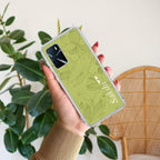 Customized luxury Mint Green leaves Anti Yellow Case For Oppo A16