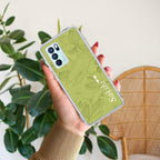 Customized luxury Mint Green leaves Anti Yellow Case For Oppo Reno 6 Pro 5G
