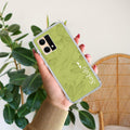 Customized luxury Mint Green leaves Anti Yellow Case For Oppo Reno 7 5G