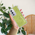 Customized luxury Mint Green leaves Anti Yellow Case For Oppo A3 Pro 5G