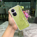 Customized luxury Mint Green leaves Anti Yellow Case For Oppo Reno 10 5G