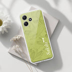 Customized luxury Mint Green leaves Transparent Silicon Case For Poco - ShopOnCliQ
