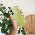 Customized luxury Mint Green leaves Transparent Silicon Case For Realme 12 5G