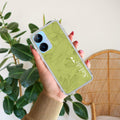 Customized luxury Mint Green leaves Transparent Silicon Case For Realme P2 Pro 5G