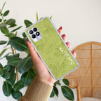 Customized luxury Mint Green leaves Transparent Silicon Case For Realme P3 Pro 5G