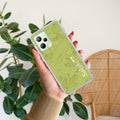 Customized luxury Mint Green leaves Transparent Silicon Case For Realme C53