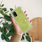 Customized luxury Mint Green leaves Transparent Silicon Case For Realme 14 Pro Plus 5G