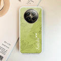 Customized luxury Mint Green leaves Transparent Silicon Case For Realme GT Master Edition