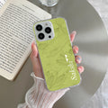 Customized luxury Mint Green leaves Transparent Silicon Case For Redmi 10 Prime