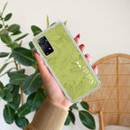 Customized luxury Mint Green leaves Transparent Silicon Case For Redmi Note 12 5G