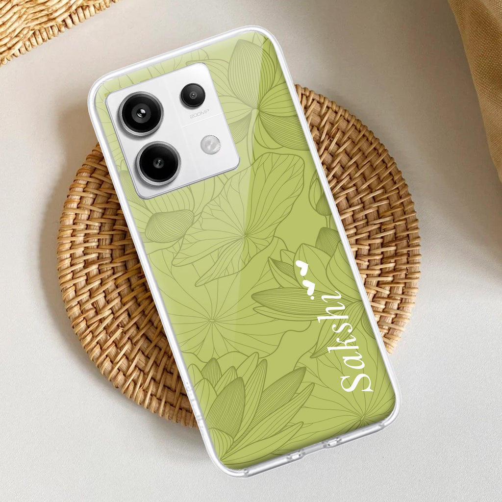 Customized luxury Mint Green leaves Transparent Silicon Case For Redmi/Xiaomi - ShopOnCliQ