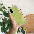 Customized luxury Mint Green leaves Anti Yellow Case For Samsung Galaxy S20