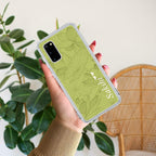 Customized luxury Mint Green leaves Transparent Silicon Case For Samsung Galaxy A52 / Samsung Galaxy A52s
