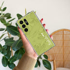 Customized luxury Mint Green leaves Transparent Silicon Case For Samsung Galaxy A36 5G