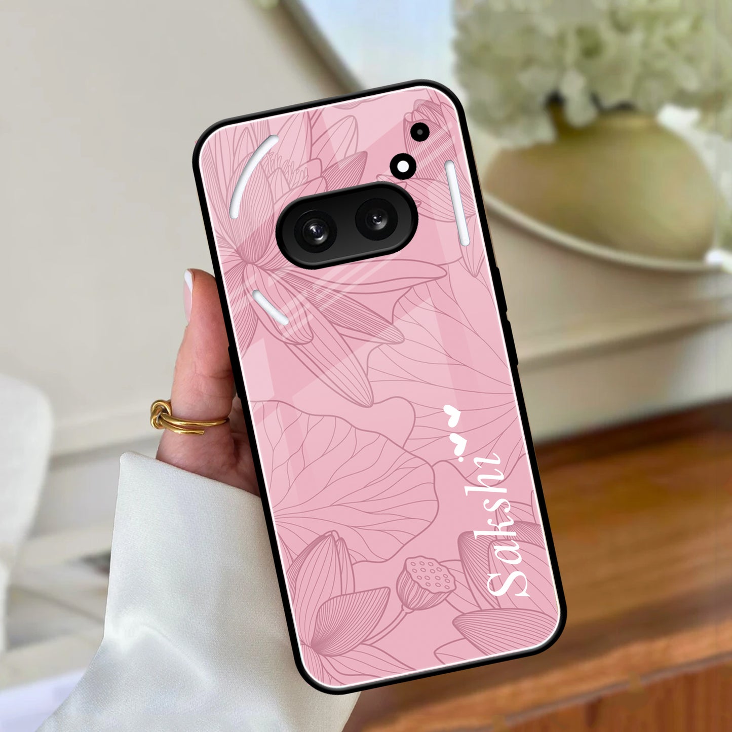 Customized luxury Peach leaves Glossy Metal Case Cover For Nothing ShopOnCliQ