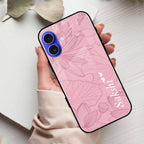 Customized luxury Peach leaves Glossy Metal Case Cover For iPhone - ShopOnCliQ
