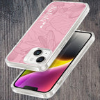 Customized luxury Peach leaves Transparent Silicon Case For Motorola Edge 50 Fusion 5G