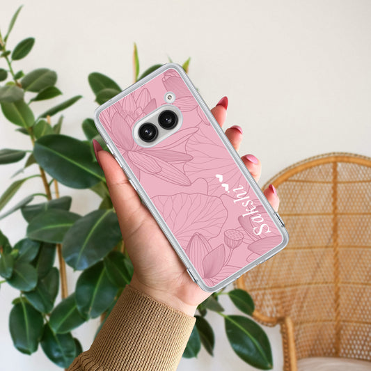 Customized luxury Peach leaves Transparent Silicon Case For Nothing ShopOnCliQ