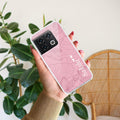 Customized luxury Peach leaves Transparent Silicon Case For OnePlus 11R 5G