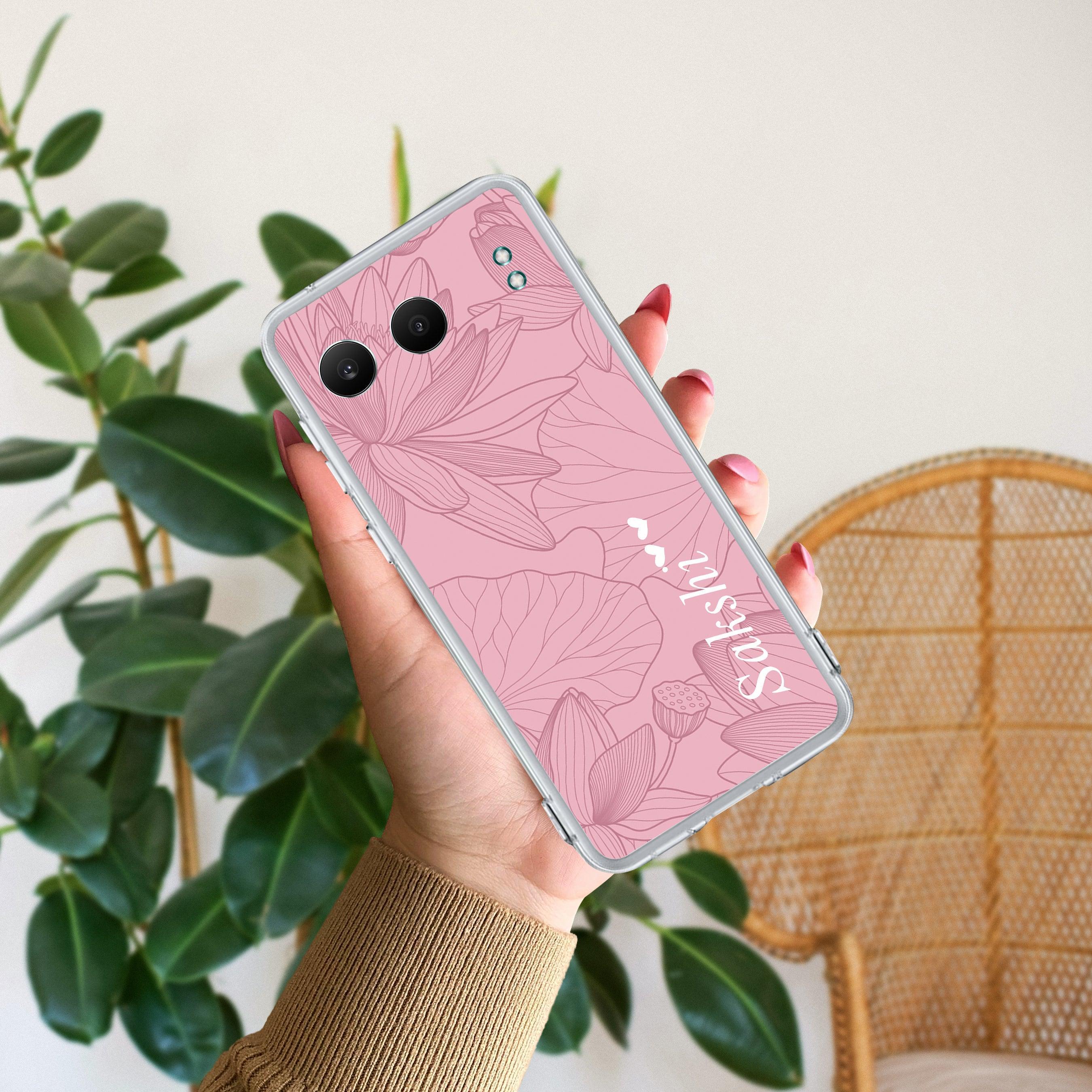 Customized luxury Peach leaves Transparent Silicon Case For OnePlus - ShopOnCliQ