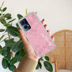 Customized luxury Peach leaves Transparent Silicon Case For Oppo Reno 7 Pro 5G