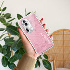 Customized luxury Peach leaves Transparent Silicon Case For Oppo Reno 8 Pro 5G