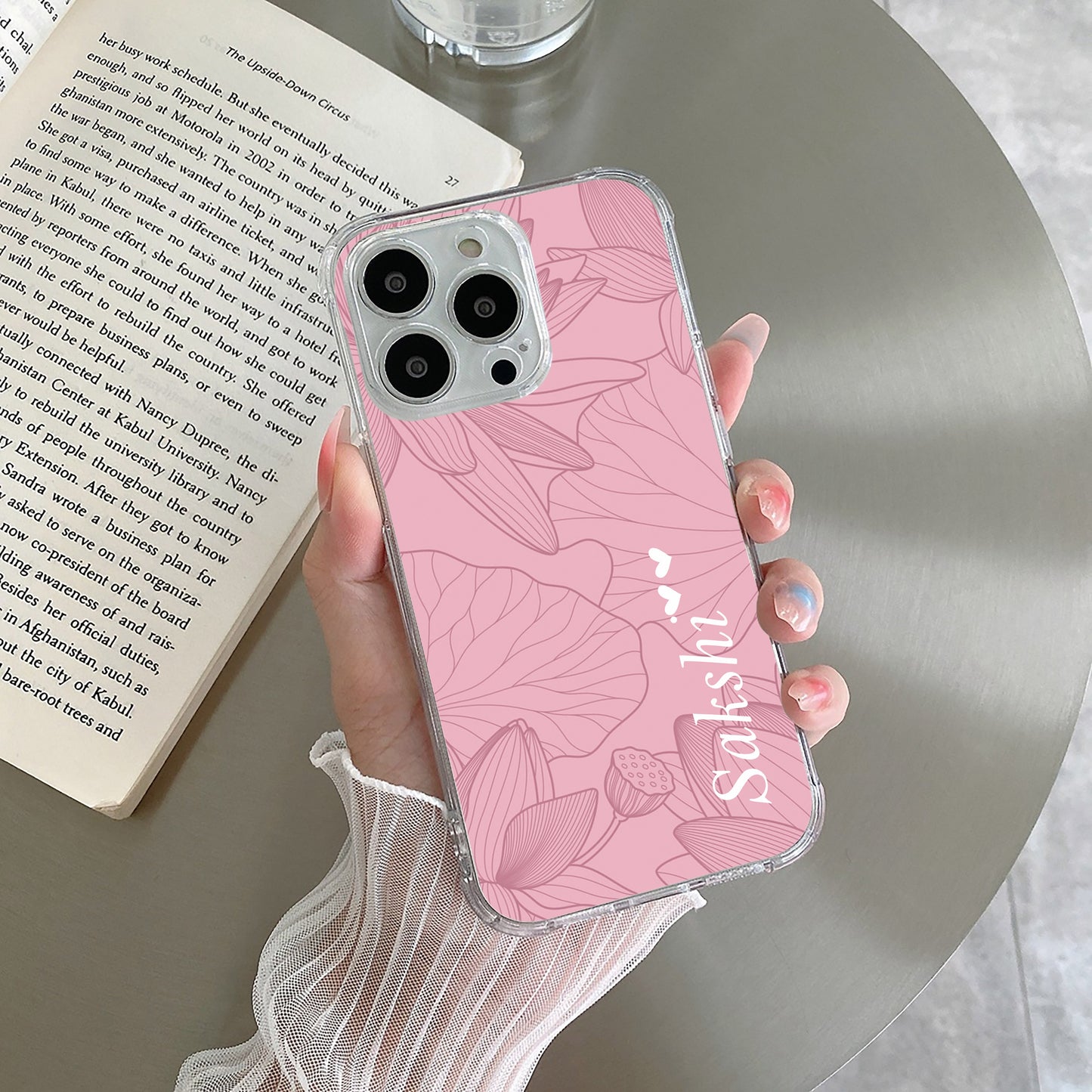 Customized luxury Peach leaves Transparent Silicon Case For Poco - ShopOnCliQ