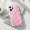 Customized luxury Peach leaves Transparent Silicon Case For Poco M6 Pro 5G