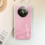Customized luxury Peach leaves Transparent Silicon Case For Realme Narzo 60 5G