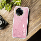 Customized luxury Peach leaves Transparent Silicon Case For Realme C67 5G