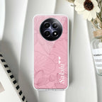 Customized luxury Peach leaves Transparent Silicon Case For Realme 14 Pro Lite 5G