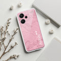 Customized luxury Peach leaves Transparent Silicon Case For Redmi Note 10 / 10S