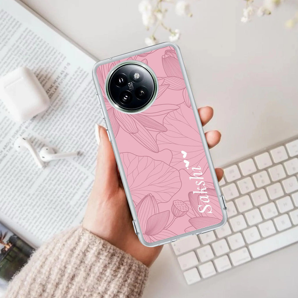 Customized luxury Peach leaves Transparent Silicon Case For Redmi Note 11 Pro / Redmi Note 11 Pro Plus 5G