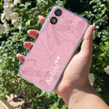 Customized luxury Peach leaves Transparent Silicon Case For Samsung Galaxy F06 5G