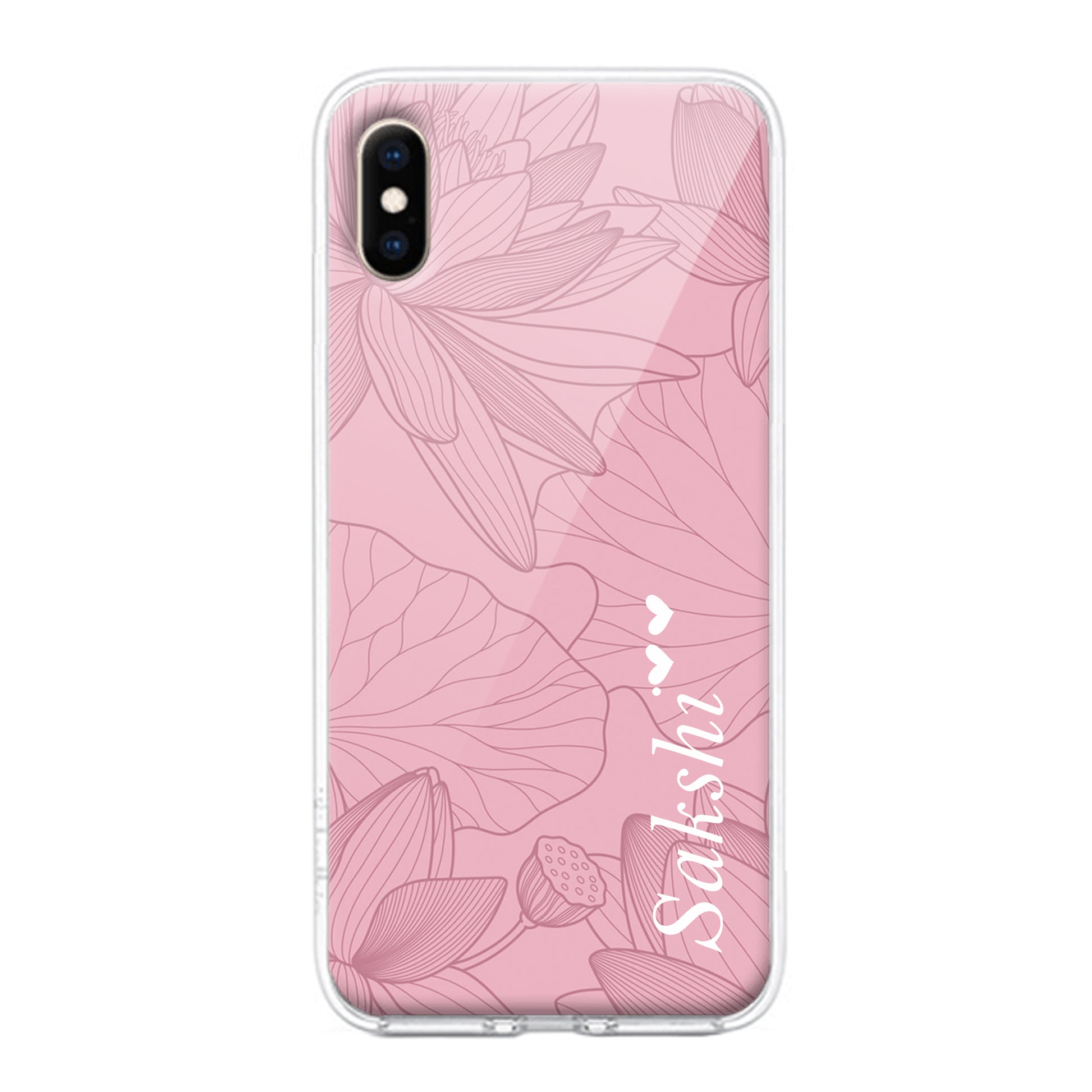 Customized luxury Peach leaves Transparent Silicon Case For iPhone ShopOnCliQ