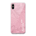 Customized luxury Peach leaves Transparent Silicon Case For iPhone 12 Mini