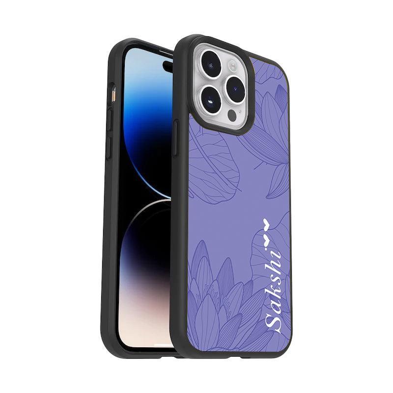 Customized luxury Purple leaves Glossy Metal Case Cover For Samsung - ShopOnCliQ