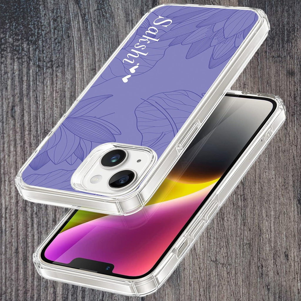Customized luxury Purple leaves Transparent Silicon Case For Motorola - ShopOnCliQ
