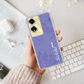 Customized luxury Purple leaves Anti Yellow Case For Oppo A59 5G