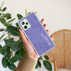 Customized luxury Purple leaves Transparent Silicon Case For Realme C63 5G