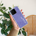 Customized luxury Purple leaves Transparent Silicon Case For Realme Narzo 30A / Realme C12 / Realme Narzo 20