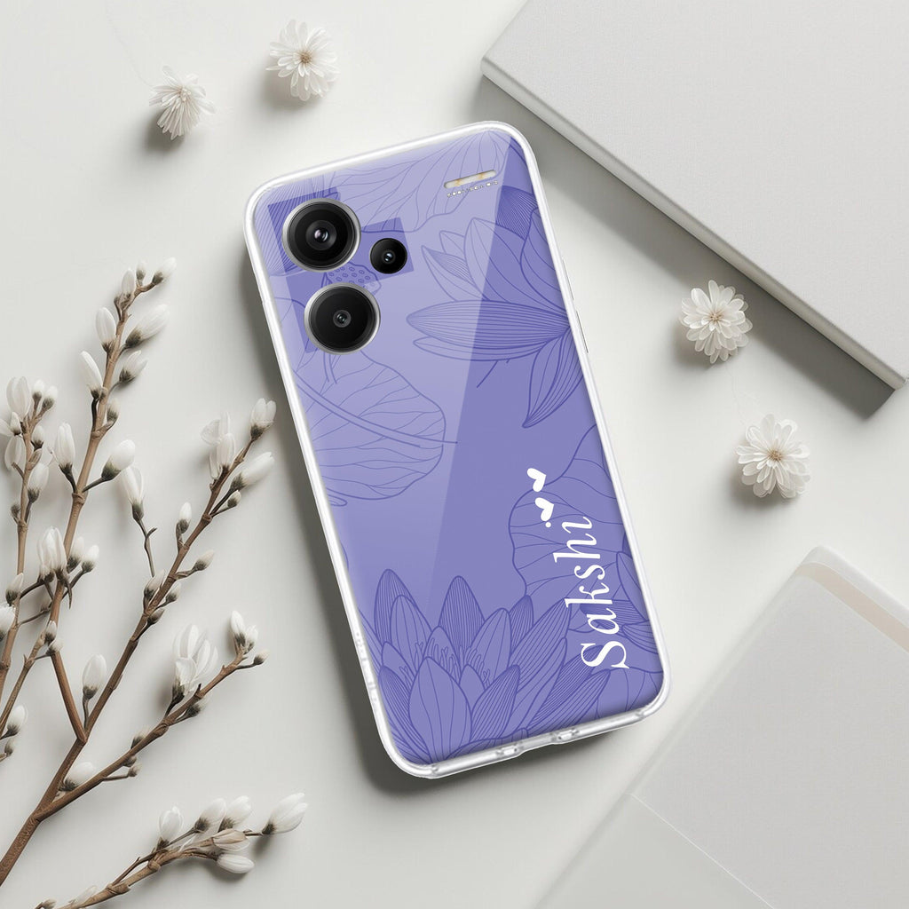 Customized luxury Purple leaves Transparent Silicon Case For Redmi/Xiaomi - ShopOnCliQ