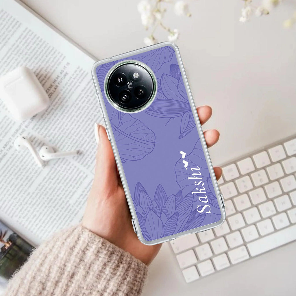 Customized luxury Purple leaves Transparent Silicon Case For Redmi Note 11 Pro / Redmi Note 11 Pro Plus 5G