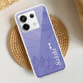 Customized luxury Purple leaves Transparent Silicon Case For Redmi Note 14 Pro Plus 5G