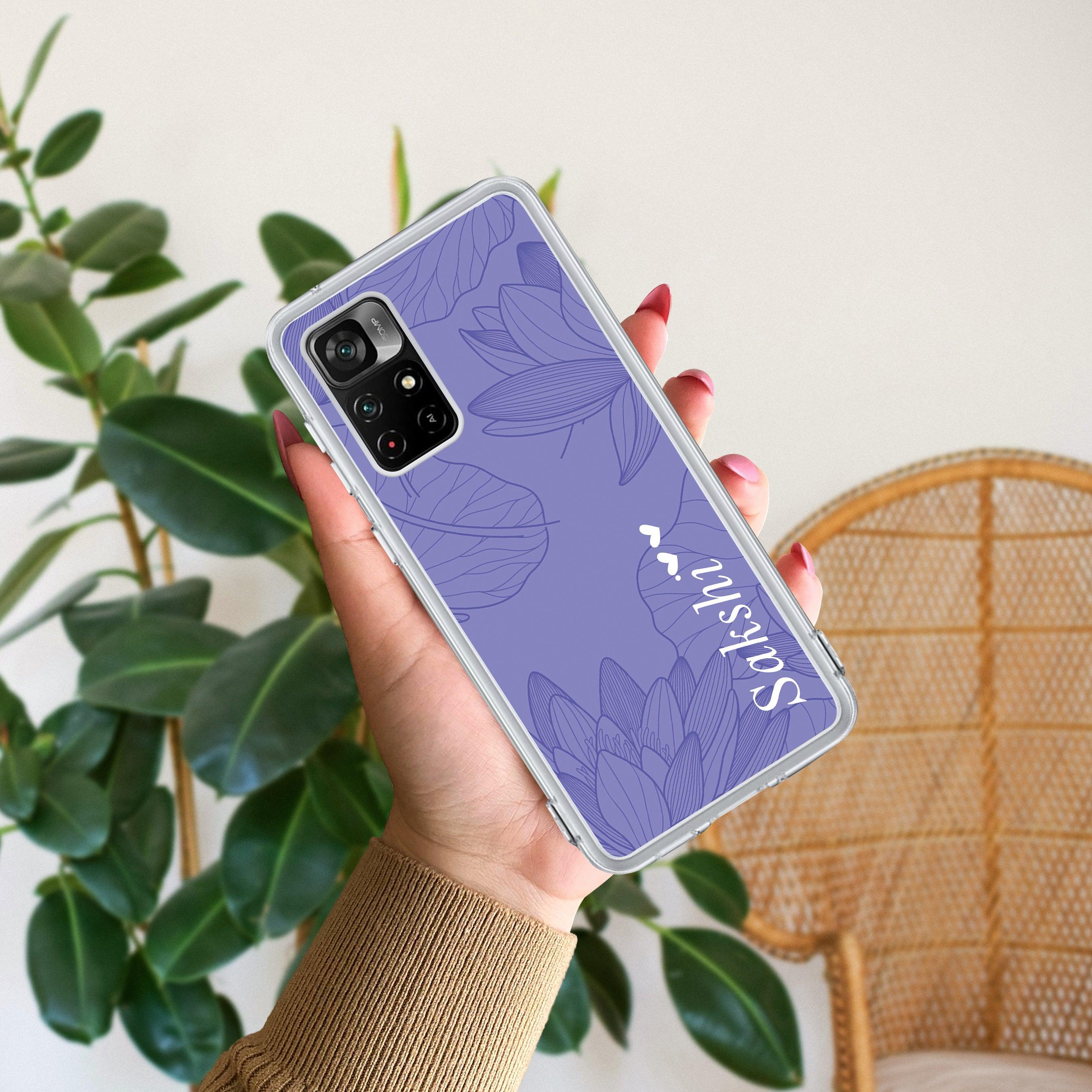 Customized luxury Purple leaves Transparent Silicon Case For Redmi/Xiaomi - ShopOnCliQ